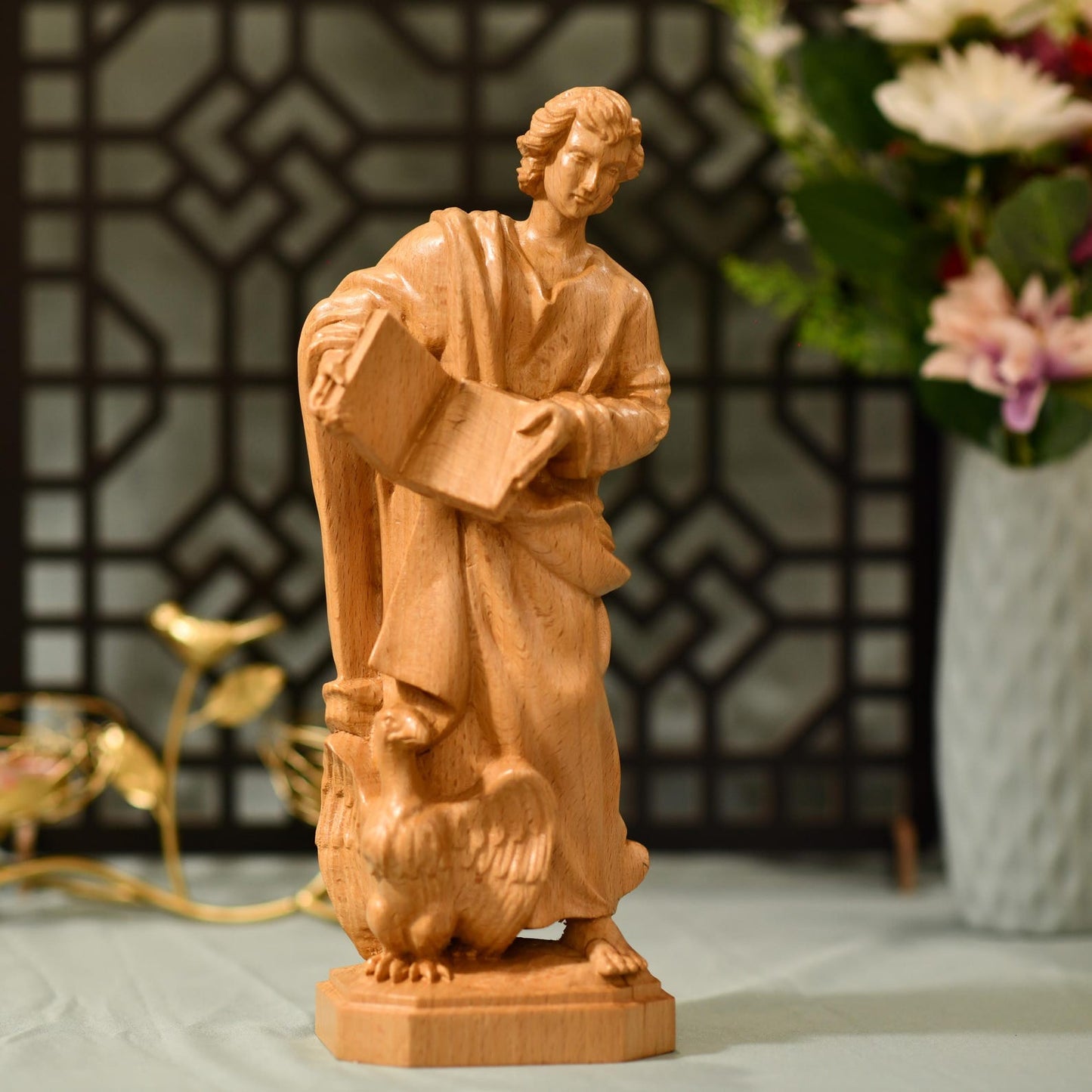 St. John the Evangelist Statue - Handcrafted Wooden Statue