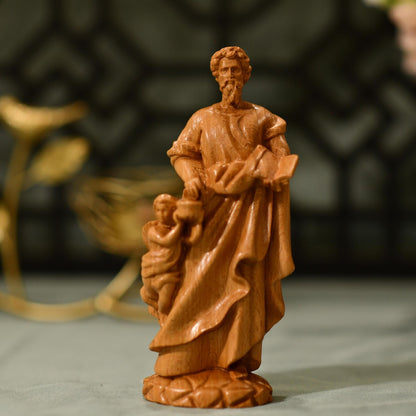 Saint Paul Figurine Wooden Statue - Handcrafted Wooden Statue