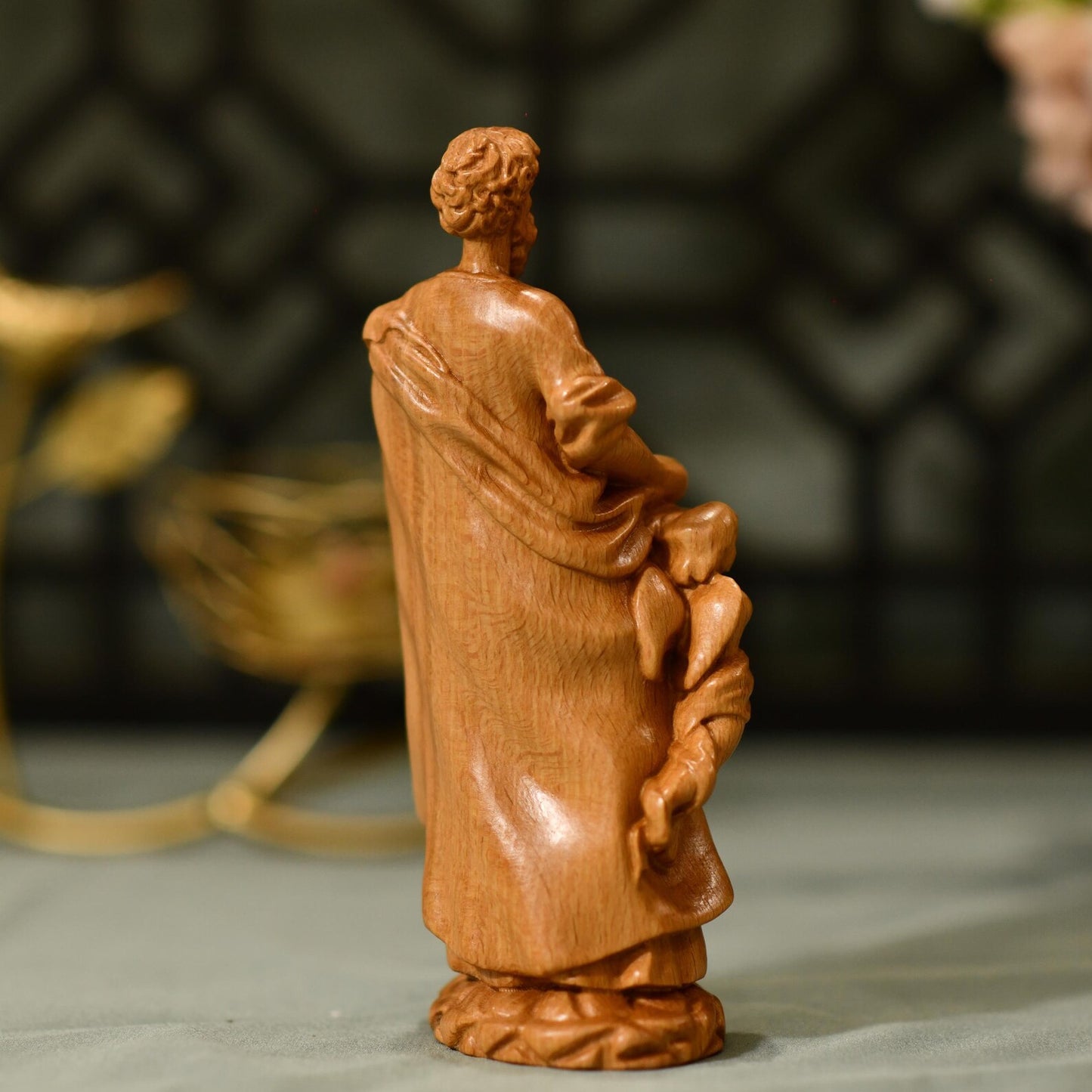 Saint Paul Figurine Wooden Statue - Handcrafted Wooden Statue