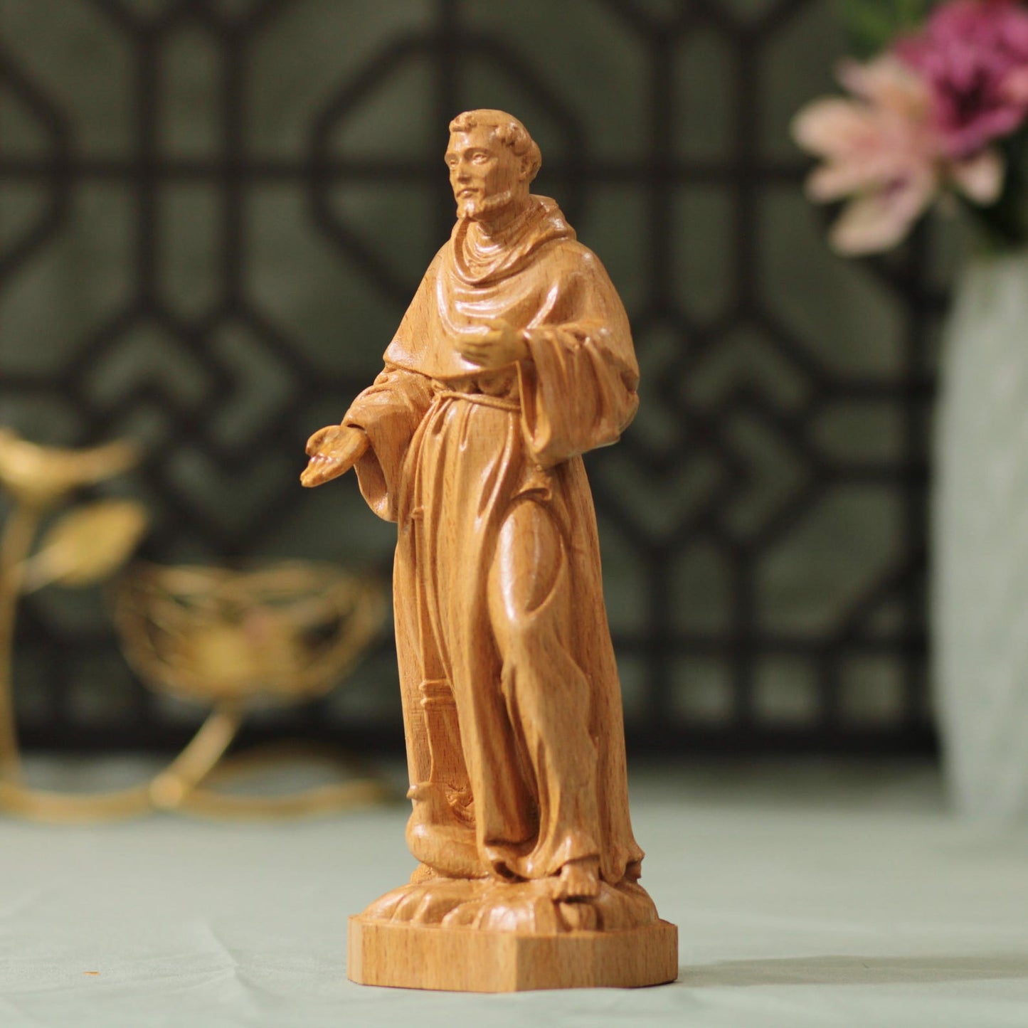 Saint Francis of Assisi Wooden - Handcrafted Wooden Statue