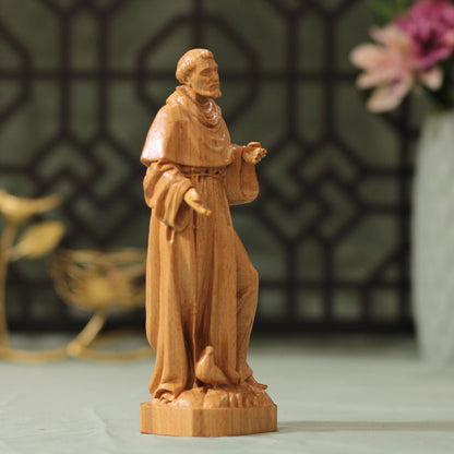 Saint Francis of Assisi Wooden - Handcrafted Wooden Statue