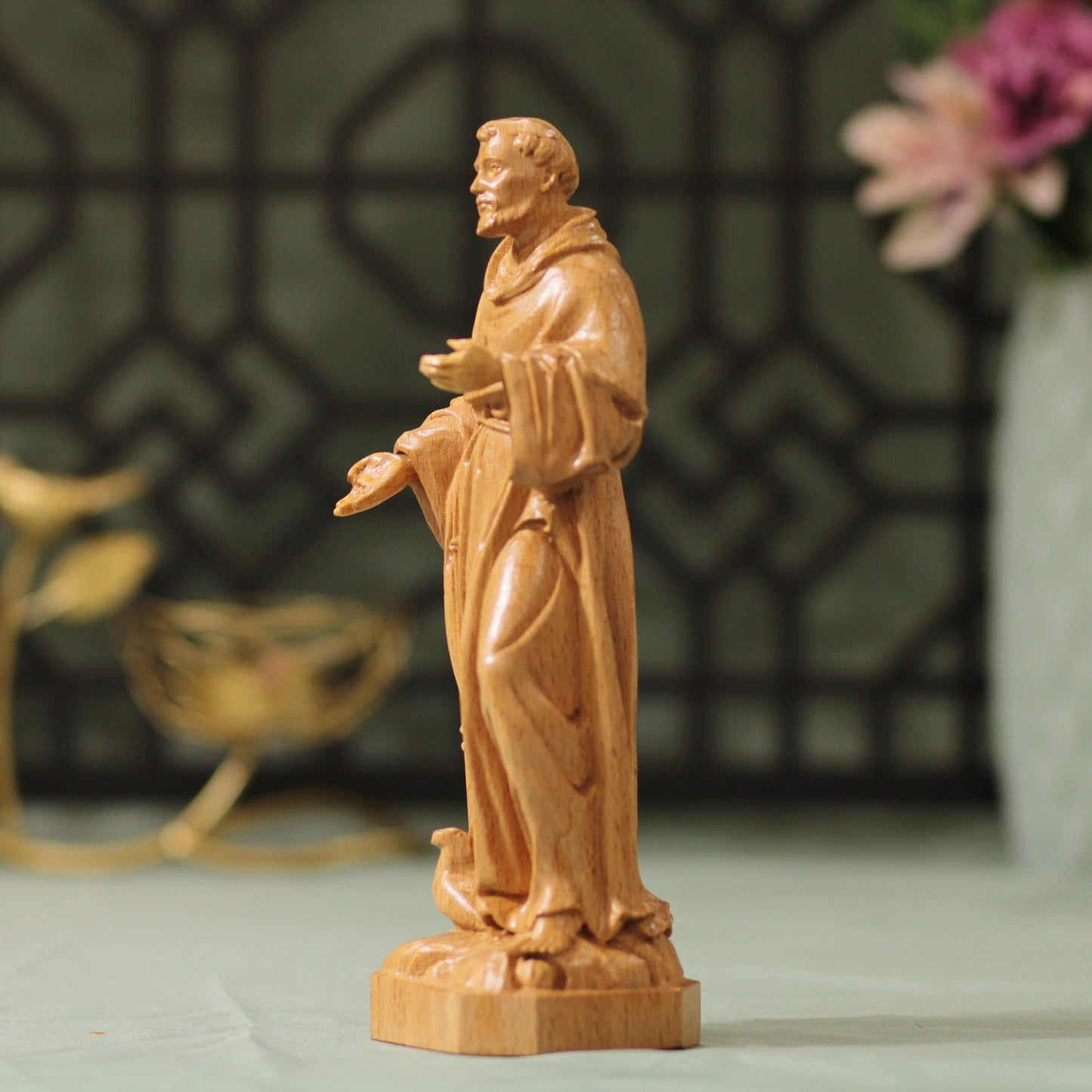 Saint Francis of Assisi Wooden - Handcrafted Wooden Statue