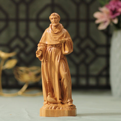 Saint Francis of Assisi Wooden - Handcrafted Wooden Statue