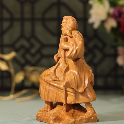 Moses the Prophet Wooden Statue - Handcrafted Wooden Statue