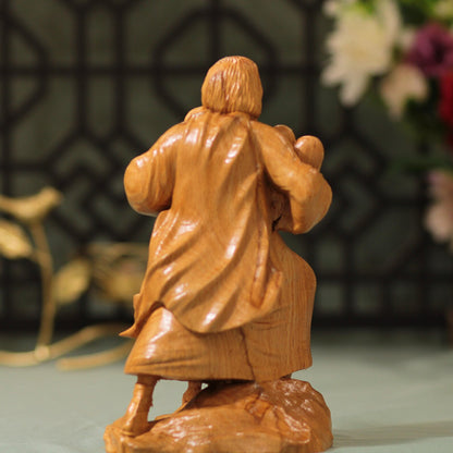 Moses the Prophet Wooden Statue - Handcrafted Wooden Statue