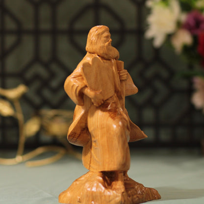 Moses the Prophet Wooden Statue - Handcrafted Wooden Statue