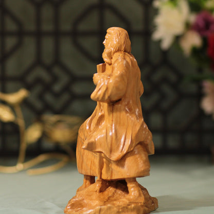 Moses the Prophet Wooden Statue - Handcrafted Wooden Statue