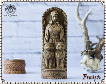 Freyja (Freya) Statue – Norse Goddess of Love & Beauty, Viking Gift and Nordic Home Decor, VK0042