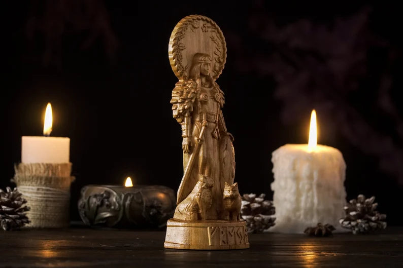 Freyja (Freya) Statue – Norse Goddess of Love & Beauty, Viking Gift and Nordic Home Decor, VK0045