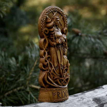 Frigg(Frigga) Statue – Norse Goddess of Wisdom and Family, Handcrafted Viking Decor, Nordic Mythology Gift, VK0051