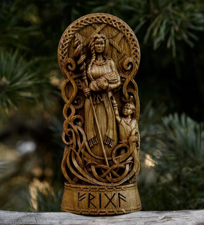 Frigg(Frigga) Statue – Norse Goddess of Wisdom and Family, Handcrafted Viking Decor, Nordic Mythology Gift, VK0051