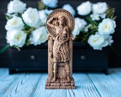 Handcrafted Wooden Artemis Statue – Goddess of the Hunt, Freedom and Wild Nature, GR0008