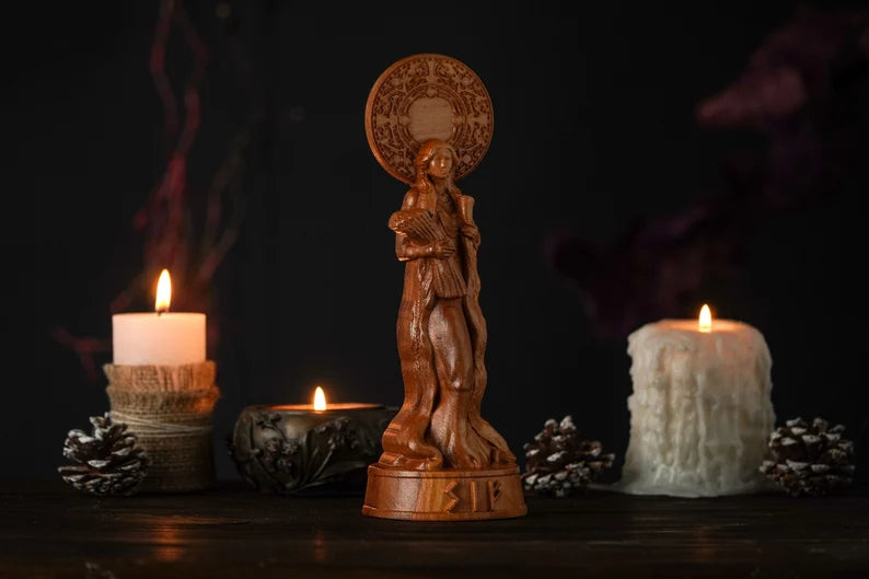 Sif Statue – Symbol of Beauty, Grace and Strength, Handcrafted Nordic Mythology Sculpture, VK0017