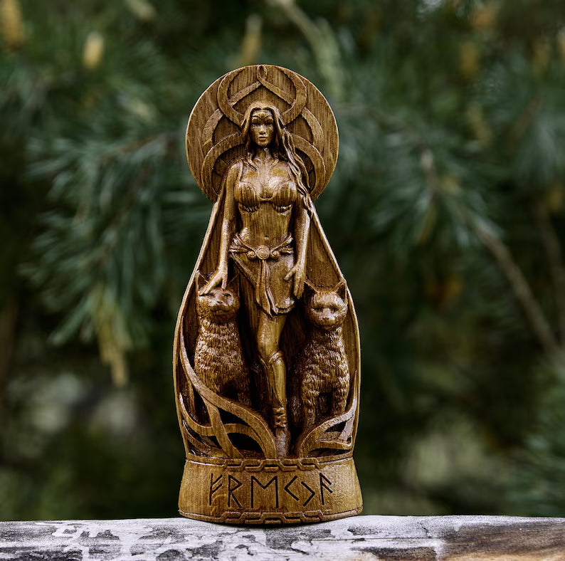 Freyja (Freya) Statue – Norse Goddess of Love & Beauty, Viking Gift and Nordic Home Decor, VK0040