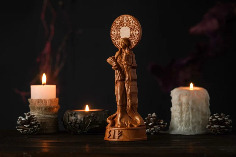 Sif Statue – Symbol of Beauty, Grace and Strength, Handcrafted Nordic Mythology Sculpture, VK0017