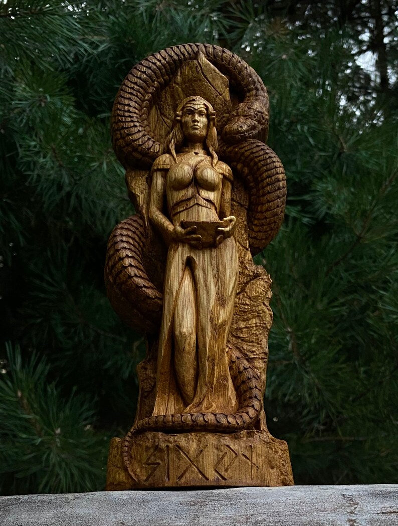 Sigyn (Sigunn, Sigryn) Statue – Symbol of Loyalty and Devotion, Handcrafted Viking Decor, Nordic Mythology Gift, VK0039