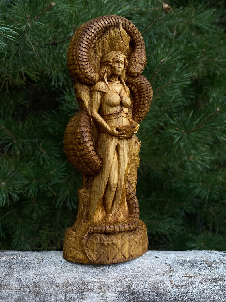 Sigyn (Sigunn, Sigryn) Statue – Symbol of Loyalty and Devotion, Handcrafted Viking Decor, Nordic Mythology Gift, VK0039