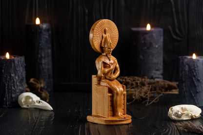 Handcrafted Wooden Osiris Statue – God of Renewal, Wisdom and Eternal Life, EGT0004