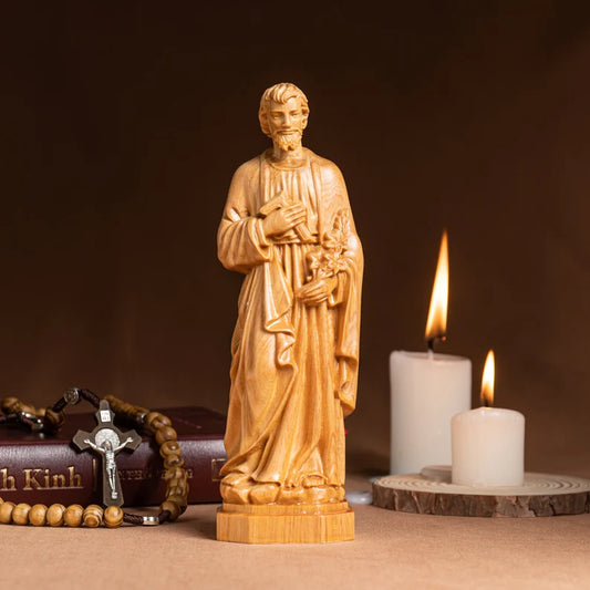 St Joseph the Worker Statue Wood Carving Handmade - SP0050