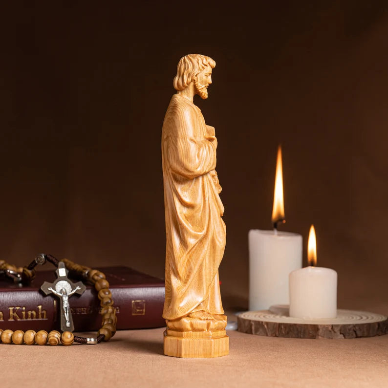 St Joseph the Worker Statue Wood Carving Handmade - SP0050