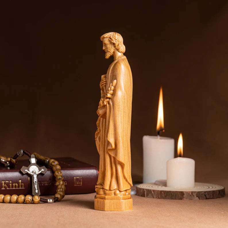 St Joseph the Worker Statue Wood Carving Handmade - SP0050