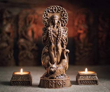 Freyja Statue – Norse Goddess of Love & Beauty, Viking Gift and Nordic Home Decor, VK0008