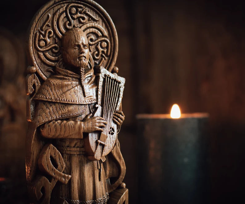 Bragi Statue – Symbol of Creativity and Artistic Expression, Handcrafted Nordic Decor & Heritage Gift, VK0029