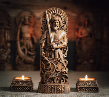 Freyr Statue – Symbol of Prosperity and Growth, Handcrafted Nordic Decor & Heritage Gift, VK0026