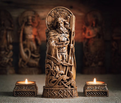 Njord Statue – Norse God of Prosperity and Safe Journeys, Handcrafted Viking Decor, Nordic Mythology Gift, VK0025