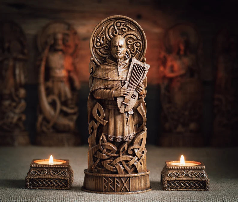 Bragi Statue – Symbol of Creativity and Artistic Expression, Handcrafted Nordic Decor & Heritage Gift, VK0029