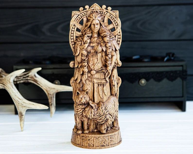 Freyja (Freya) Statue – Norse Goddess of Love & Beauty, Viking Gift and Nordic Home Decor, VK0043