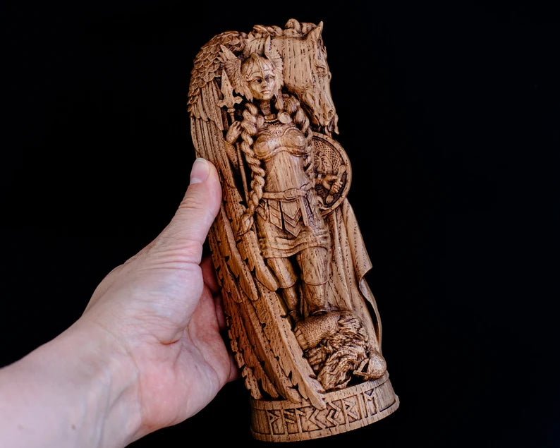 Valkyrie Statue – Symbol of Honor, Strength and Courage, Handcrafted Nordic Decor & Heritage Gift, VK0036