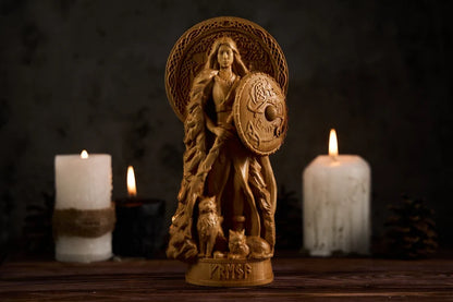 Freyja (Freya) Statue – Norse Goddess of Love & Beauty, Viking Gift and Nordic Home Decor, VK0044
