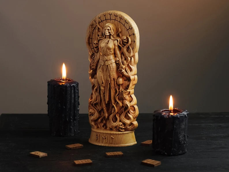 Hel(Hela) Statue – Intricate Norse Mythology Artwork, Viking Heritage Decor & Unique Gift, VK0050