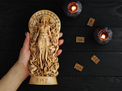 Hel(Hela) Statue – Intricate Norse Mythology Artwork, Viking Heritage Decor & Unique Gift, VK0050