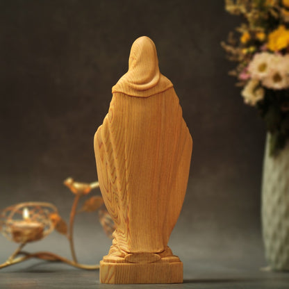Our Lady of Grace Statue - Handcrafted Wooden Statue