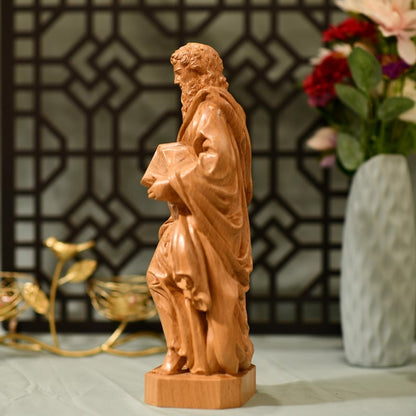 St. Paul Statue Wooden Statue - Handcrafted Wooden Statue