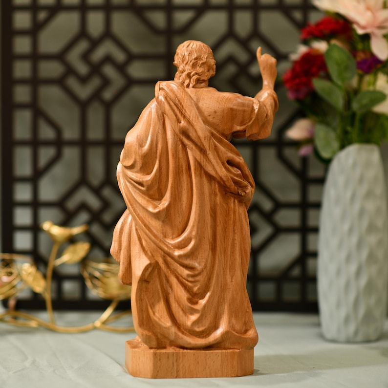 St. Paul Statue Wooden Statue - Handcrafted Wooden Statue