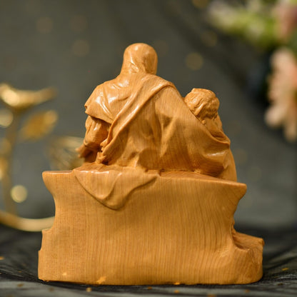 La Pieta by Michelangelo Wooden Statue - Handcrafted Wooden Statue – Made to Order