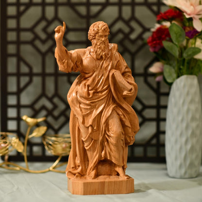 St. Paul Statue Wooden Statue - Handcrafted Wooden Statue