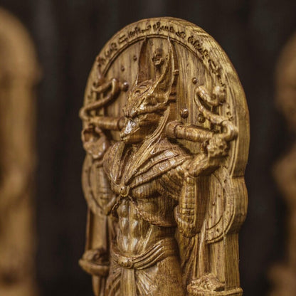 Handcrafted Wooden Anubis Statue – Guardian of Souls, Symbol of Protection and Wisdom, EGT0001