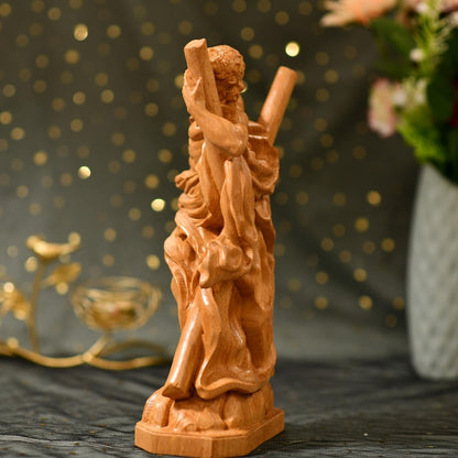 Saint Andrew Wooden Statue - Handcrafted Wooden Statue