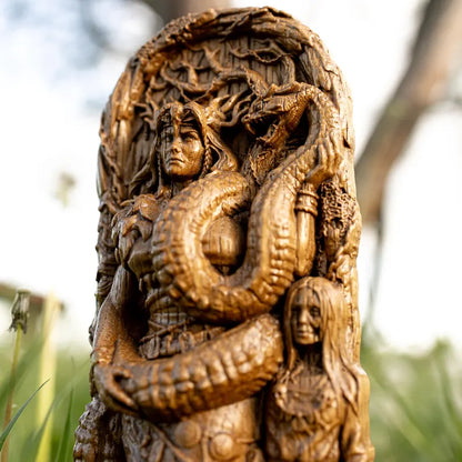 Angrboda Statue – Norse Goddess of Wisdom and Mystery, Handcrafted Viking Decor, Nordic Mythology Gift, VK0023