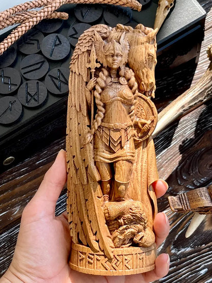 Valkyrie Statue – Symbol of Honor, Strength and Courage, Handcrafted Nordic Decor & Heritage Gift, VK0036