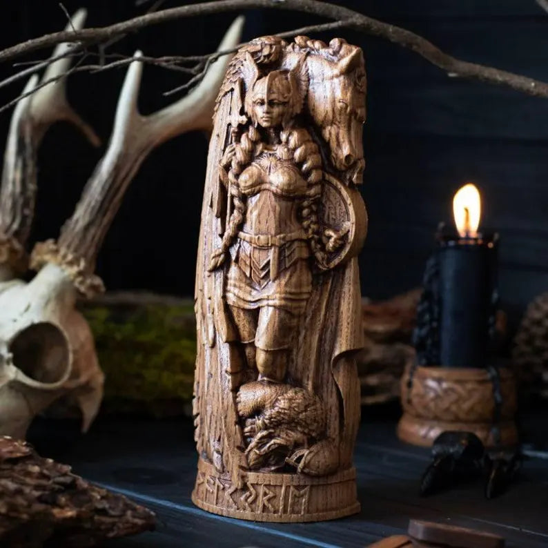 Valkyrie Statue – Symbol of Honor, Strength and Courage, Handcrafted Nordic Decor & Heritage Gift, VK0036