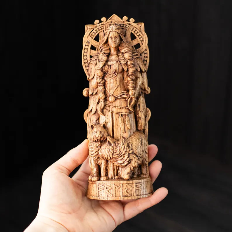 Freyja (Freya) Statue – Norse Goddess of Love & Beauty, Viking Gift and Nordic Home Decor, VK0043
