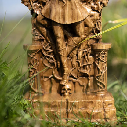Handcrafted Wooden Hecate Statue – Goddess of Magic, Intuition and Transformation, GR0016
