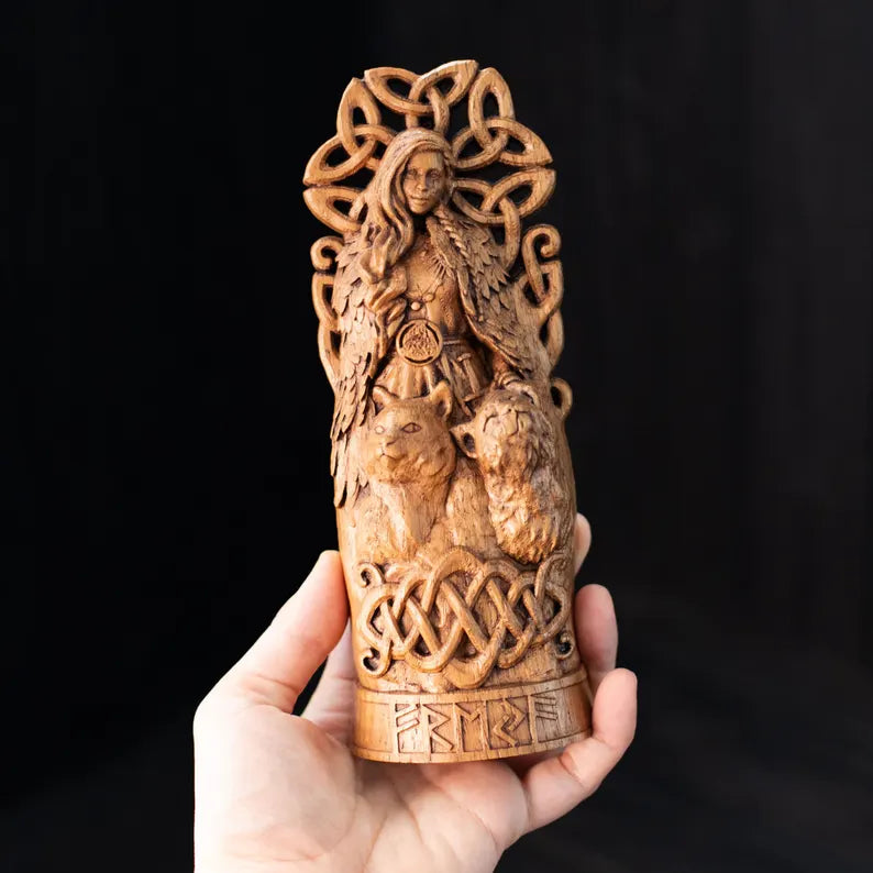 Freyja Statue – Norse Goddess of Love & Beauty, Viking Gift and Nordic Home Decor, VK0007