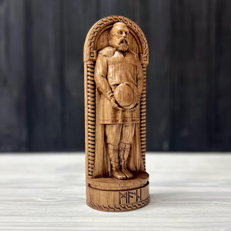 Mani Statue – Norse God of the Moon and Guidance, Handcrafted Viking Decor, Nordic Mythology Gift, VK0038