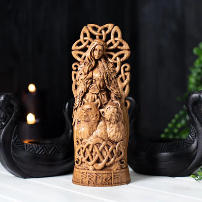 Freyja Statue – Norse Goddess of Love & Beauty, Viking Gift and Nordic Home Decor, VK0007